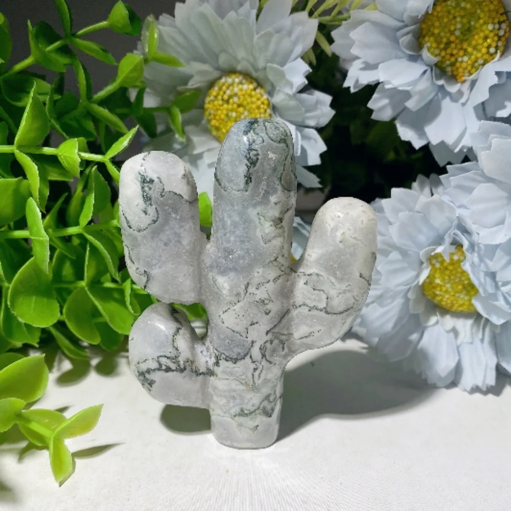 Moss Agate cactus - Picture 1 of 2